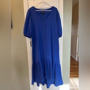🎉 4 for 45 🎉 Maeve by Anthropologie Royal Blue Dress size S bin5